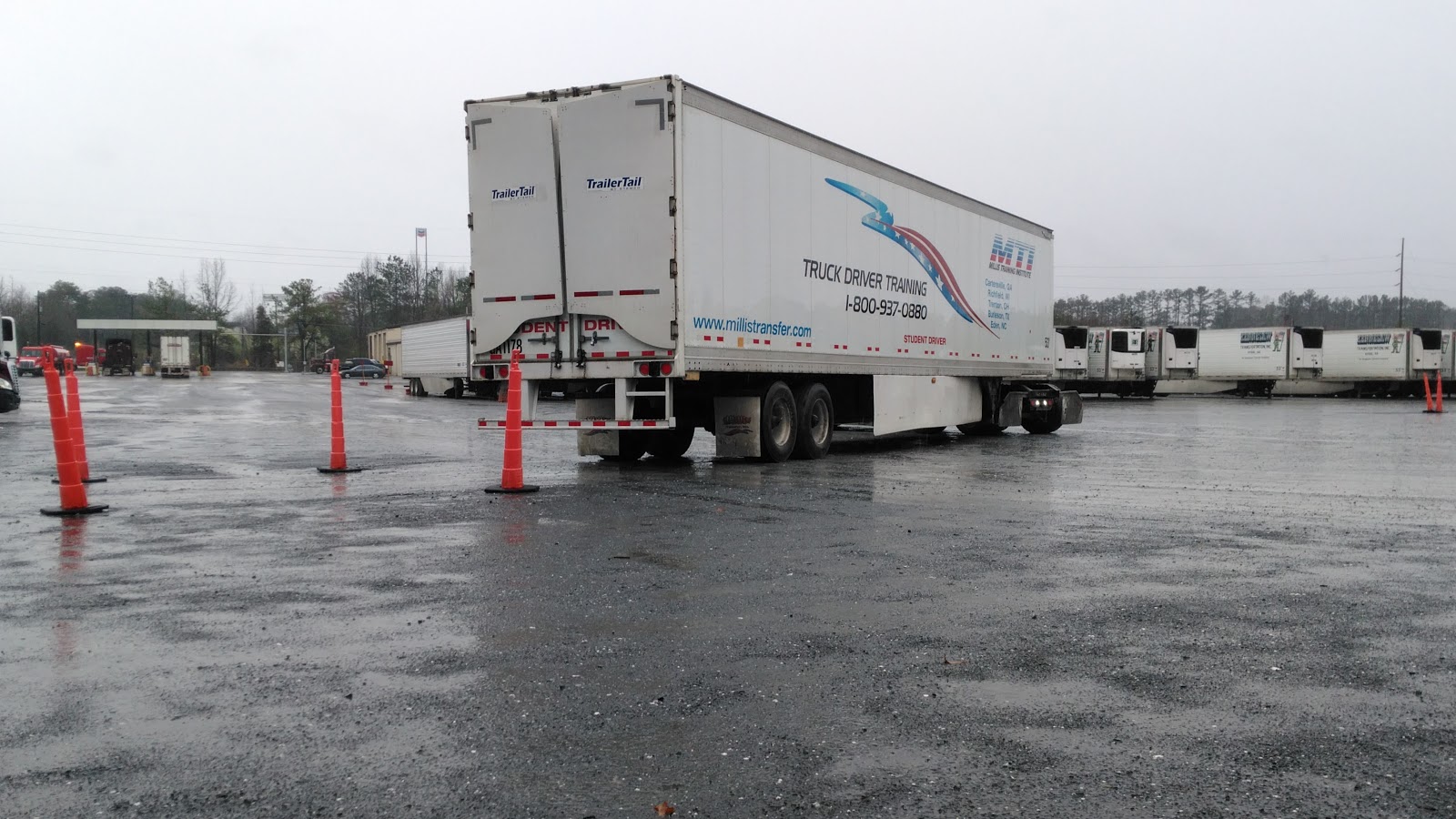 image of backing up a long haul truck