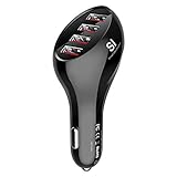 Car Charger, Vogek 50W 10A 4-Port USB Car Charger with Smart Identification Compatible with Galaxy S8 /S7 / S6 / Edge/Plus, Note 5/4 - Black