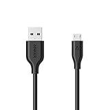 Anker Powerline Micro USB - Charging Cable, with Aramid Fiber and 5000+ Bend Lifespan for Samsung, Nexus, LG, Motorola, Android Smartphones and More (Gray, 6ft)