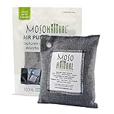 MOSO NATURAL Air Purifying Bag. Bamboo Charcoal Air Freshener, Deodorizer, Odor Eliminator, Odor Absorber for Cars and Closets. 200g Charcoal Color