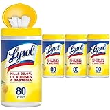 Lysol - Disinfecting Wipes - 4x80ct - Lemon & Lime Blossom - Disinfectant - Cleaning - Sanitizing