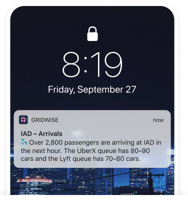 Gridwise arrivals info