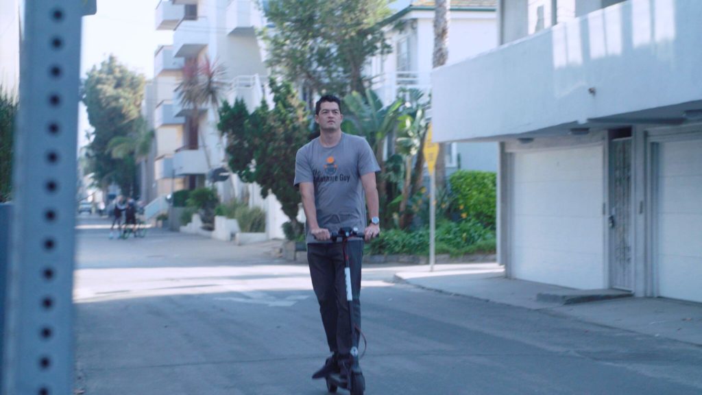 Riding a Bird Scooter