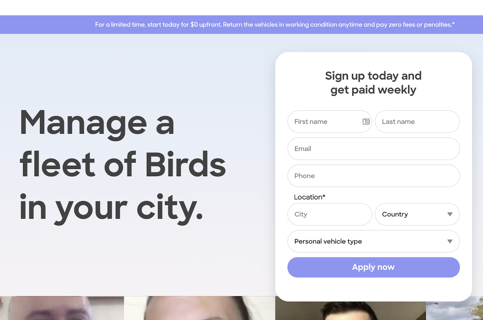 bird fleet manager program
