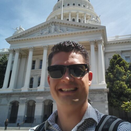 Me standing outside the capitol building in Sacramento