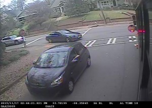Photo from the school bus stop arm camera