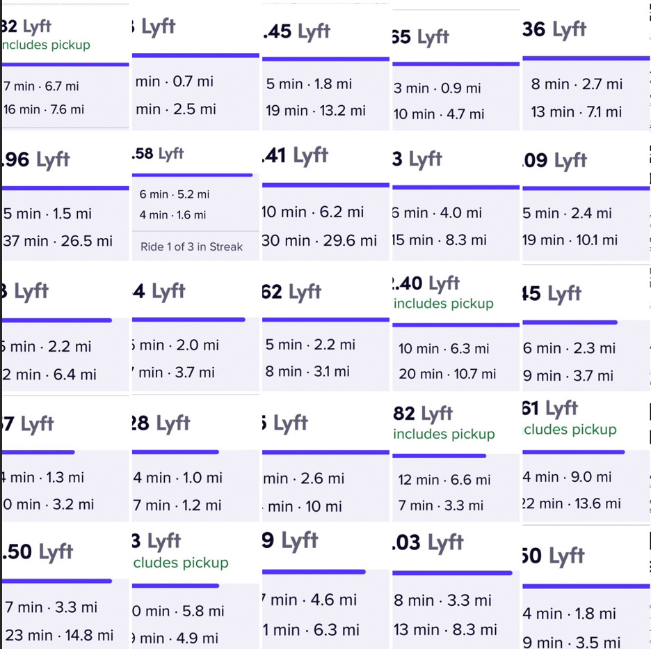 Jay's 25 Drives with Lyft