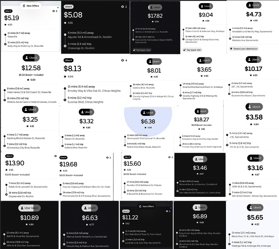 25 Drives for Uber