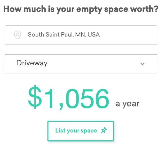 neighbor rent out driveway