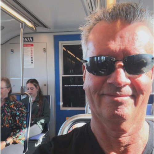 On the train from SeaTac to downtown Seattle