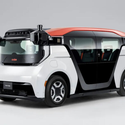 The Cruise Origin electric shuttle van