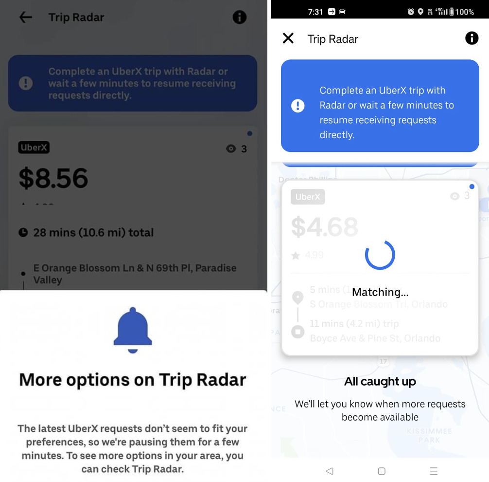Uber Times Out Drivers for Declined Rides
