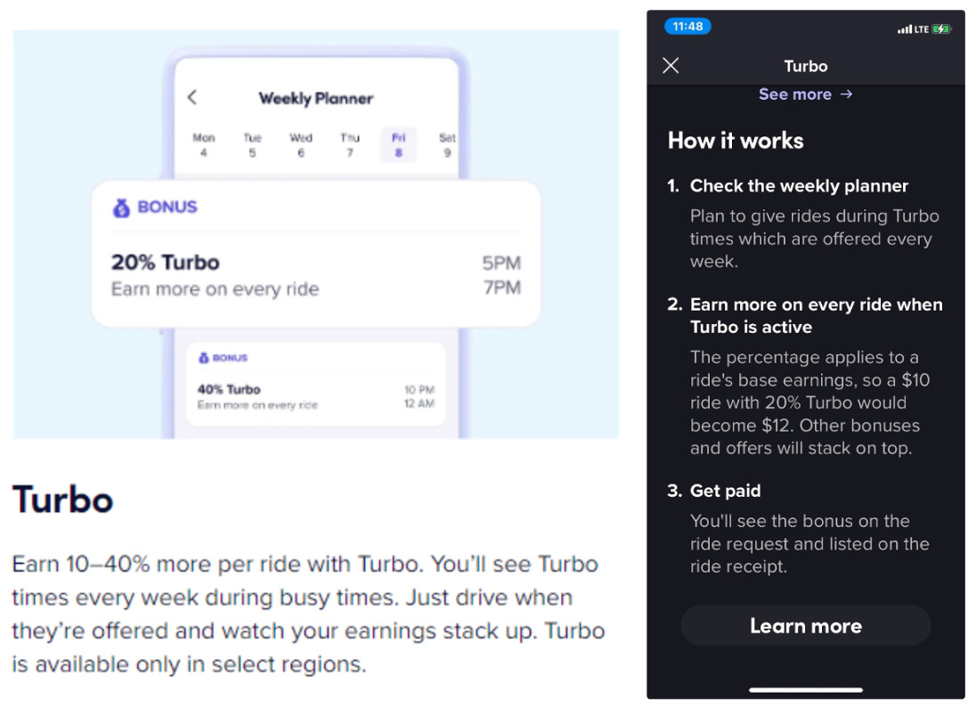 Lyft Turbo Information