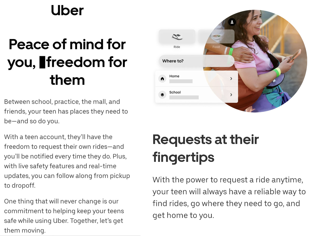 uber announcement of uber teen
