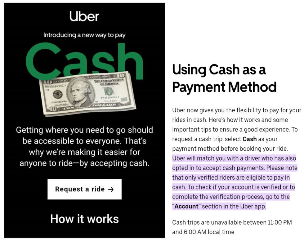 Why Did Uber Start Accepting Cash?