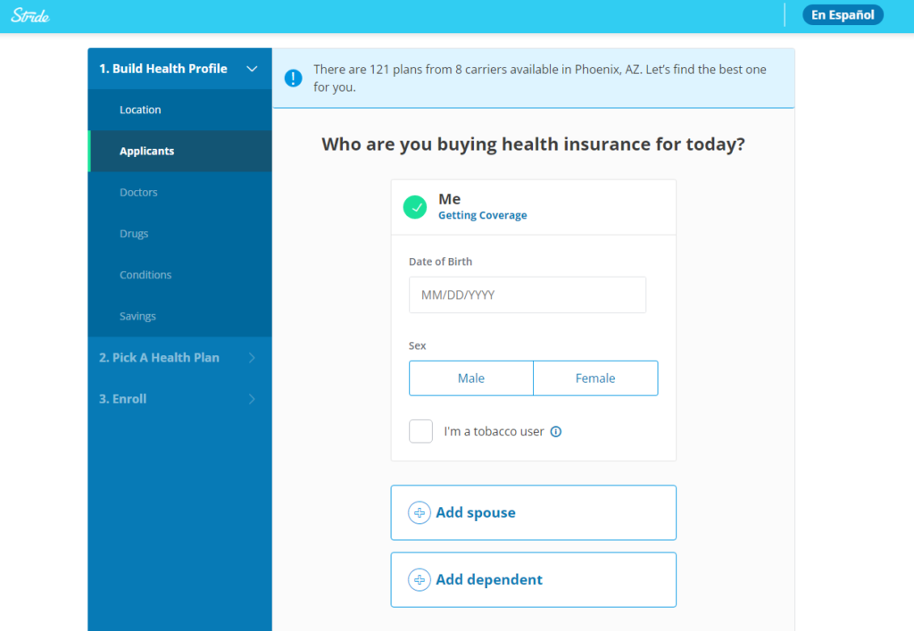 stride health insurance