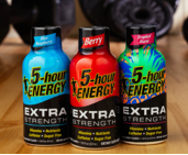 Jay always keeps an energy drink on hand.