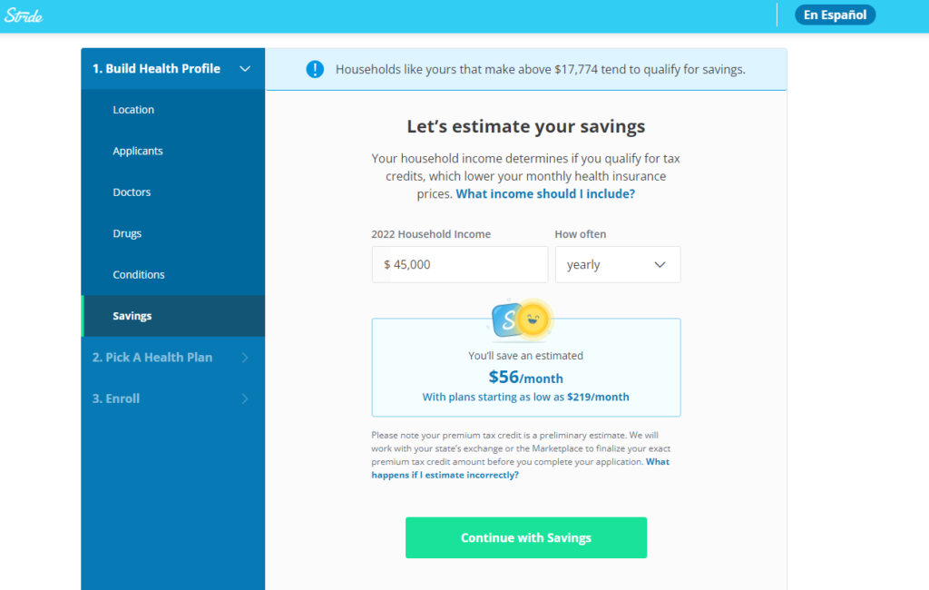 stride health insurance